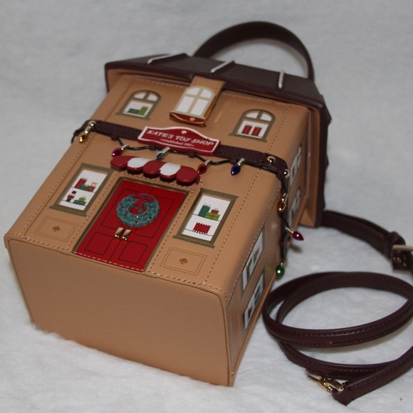 Kate Spade 3D Christmas House Crossbody & Cardholder Novelty Christmas Lights - Picture 5 of 8